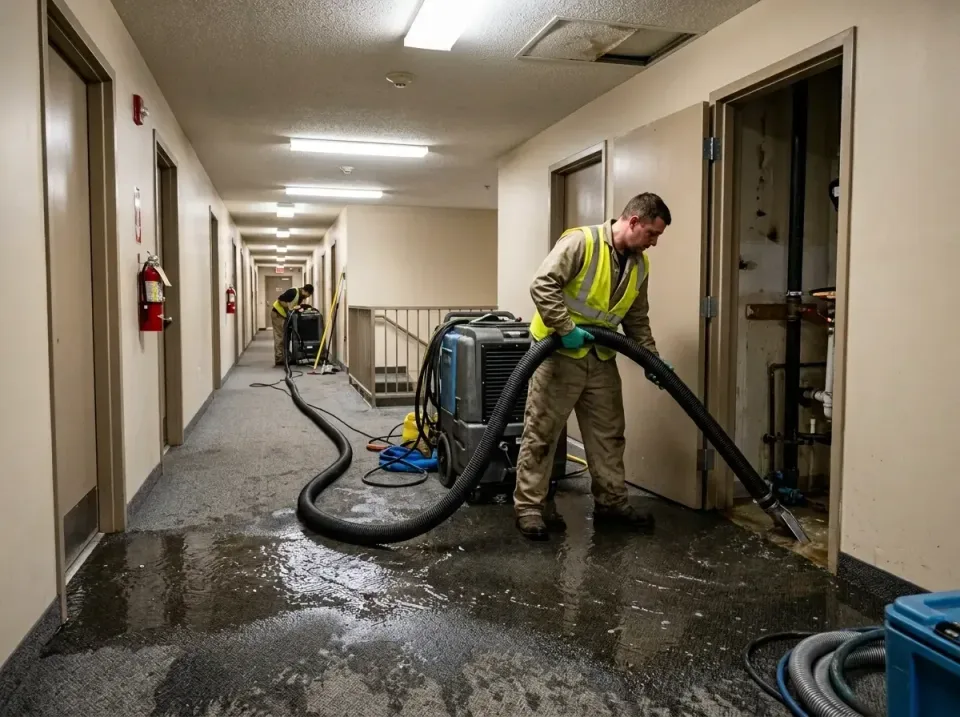 multi-unit-apartment-hallway-f-005 — frequently asked questions, Emergency Burst Pipe Water Extraction & Removal in Hillsdal…